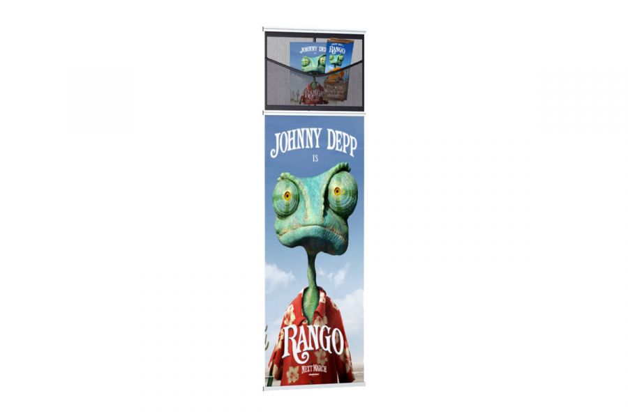 Literature Holder Banner Stand Dye-Sub Fabric Graphic