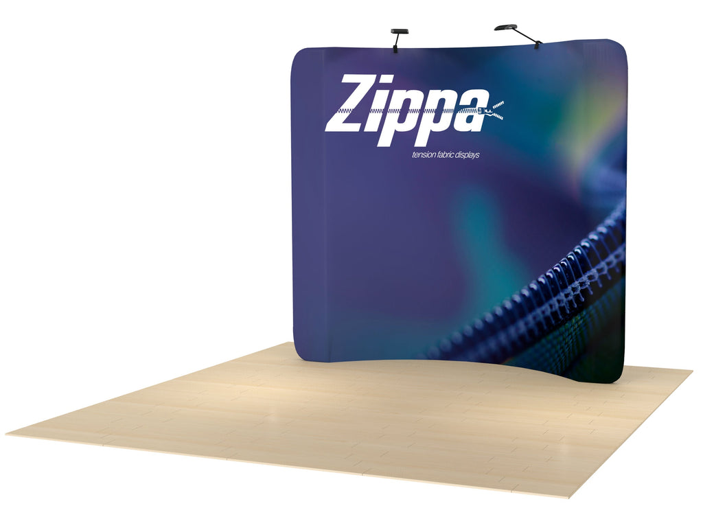 Zippa - 8'w x 8'h Curved Display Double-Sided Fabric Graphic