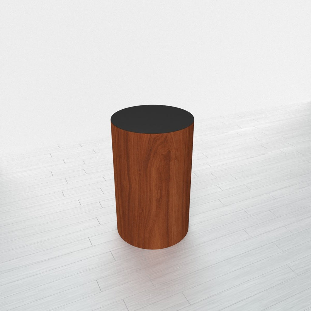 CYLINDRICAL - Cherry Heartwood Base + Black Top - 15x15