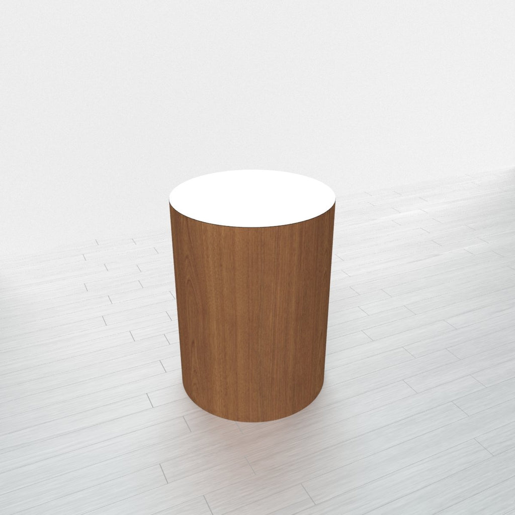CYLINDRICAL - Cognac Maple Base + White Top - 18x18