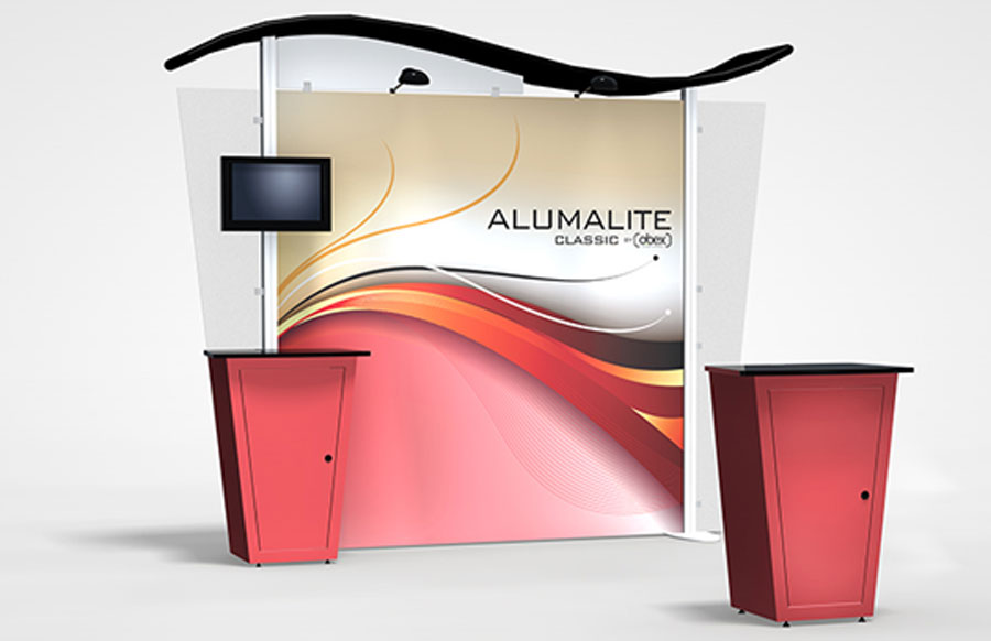 10 Foot Alumalite Classic Wave Hybrid Trade Show Display