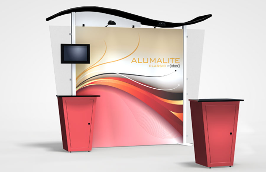 10 Foot Alumalite Classic Wave Hybrid Trade Show Display