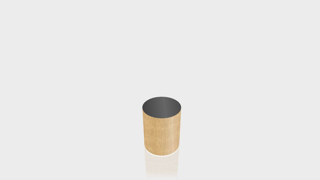 CYLINDRICAL - African Limba Base + Black Top