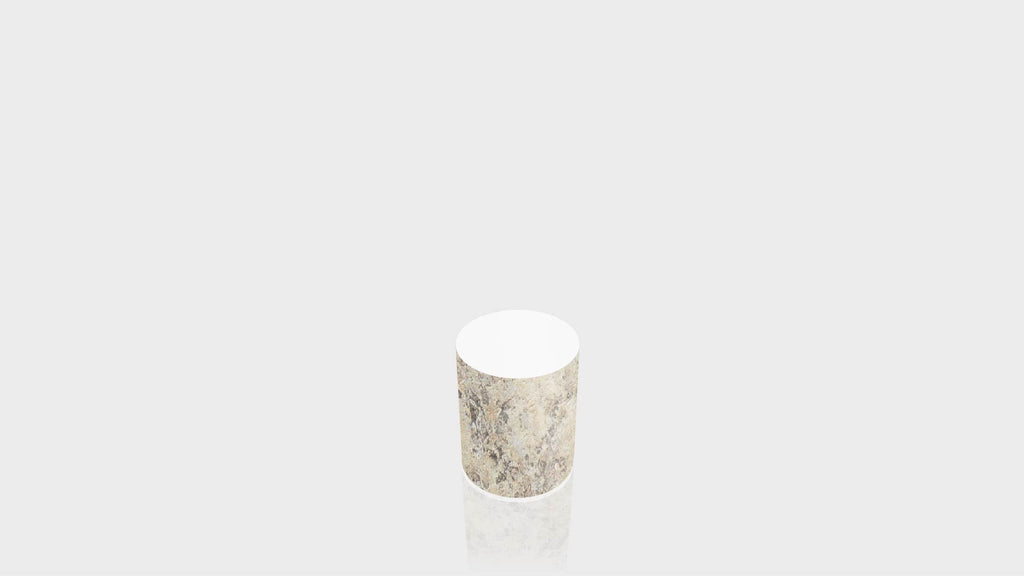 CYLINDRICAL - Belmonte Granite Base + White Top