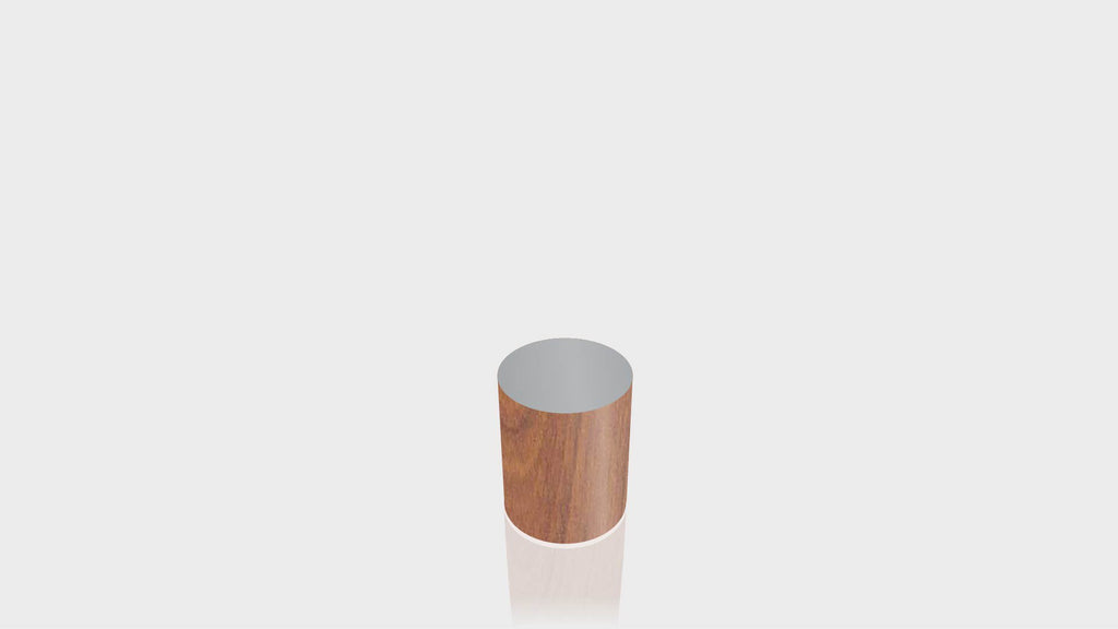 CYLINDRICAL - Blossom Cherrywood Base + Mouse Grey Top