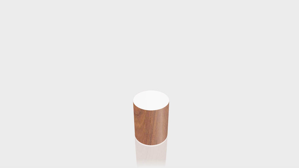 CYLINDRICAL - Blossom Cherrywood Base + White Top