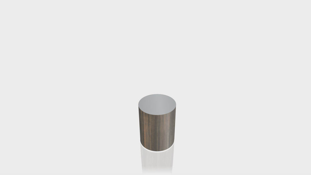 CYLINDRICAL - Bronzed Steel Base + Mouse Grey Top