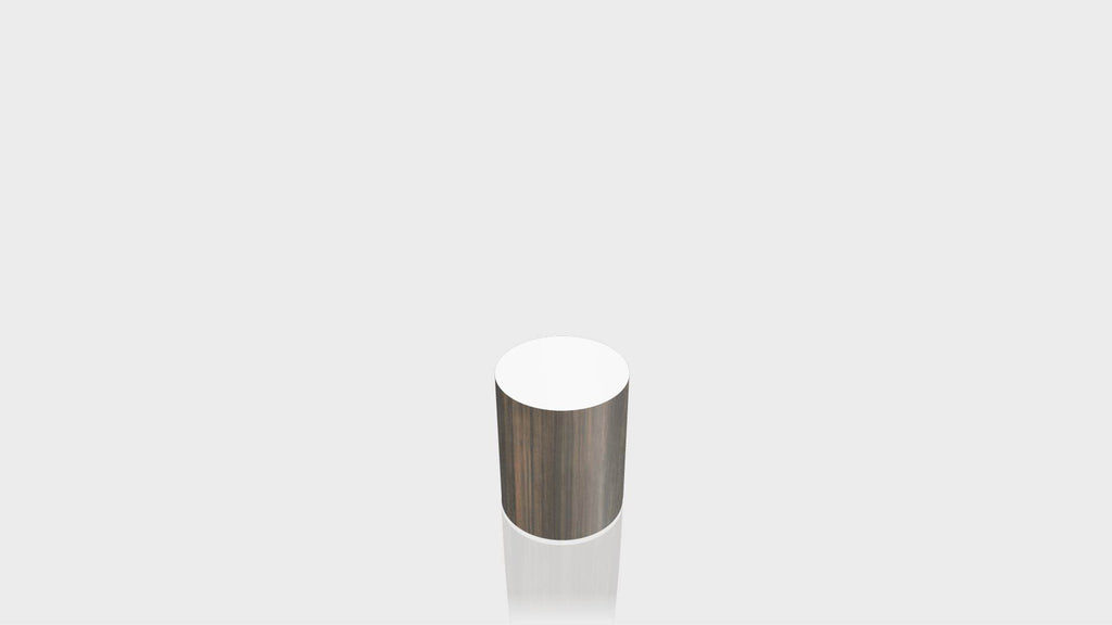 CYLINDRICAL - Bronzed Steel Base + White Top