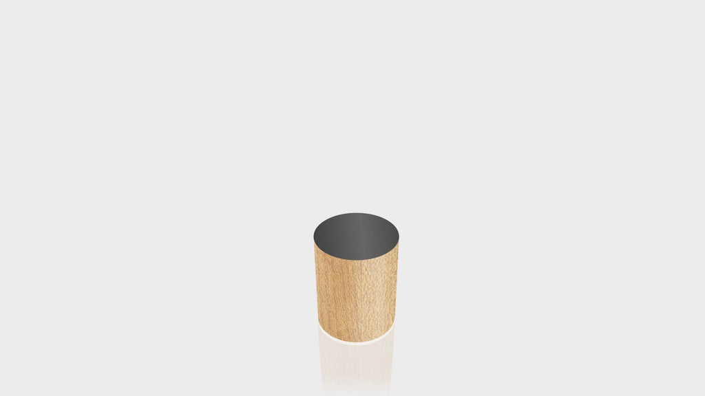 CYLINDRICAL - Butcherblock Maple Base + Black Top