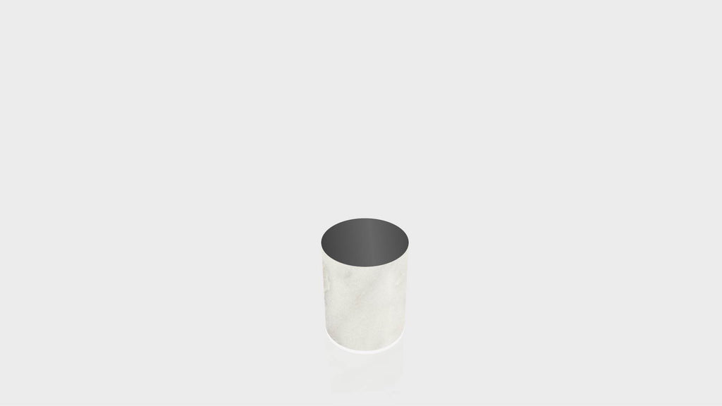 CYLINDRICAL - Carrara Bianco Base + Black Top