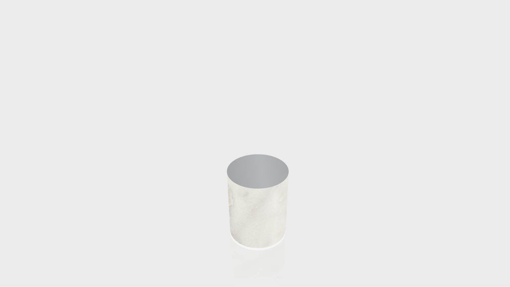 CYLINDRICAL - Carrara Bianco Base + Mouse Grey Top