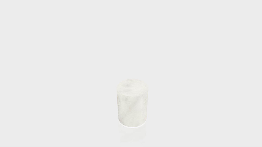 CYLINDRICAL - Carrara Bianco Base + Carrara Bianco Top