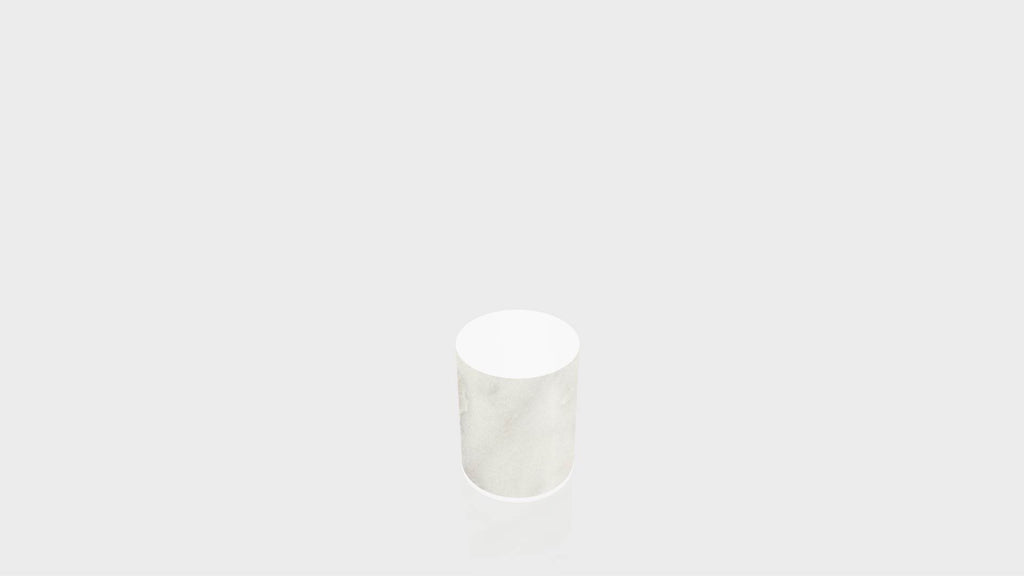 CYLINDRICAL - Carrara Bianco Base + White Top