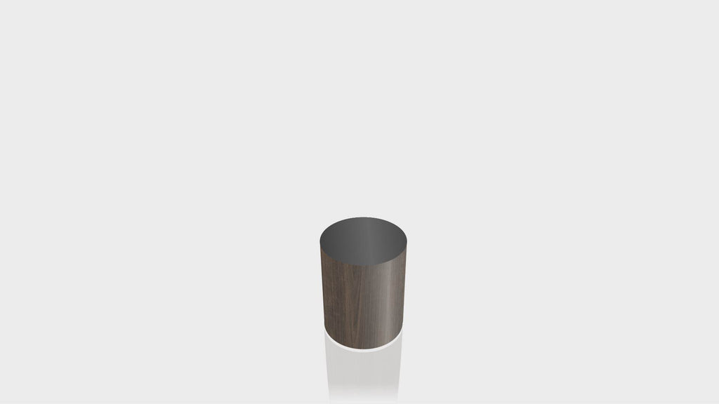 CYLINDRICAL - Cascara Teakwood Base + Black Top