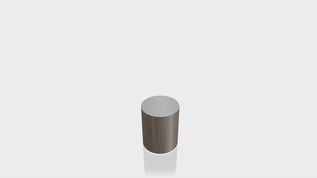 CYLINDRICAL - Cascara Teakwood Base + Mouse Grey Top