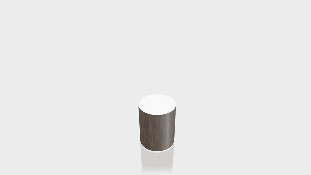 CYLINDRICAL - Cascara Teakwood Base + White Top