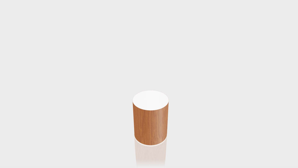 CYLINDRICAL - Cherry Birch Base + White Top