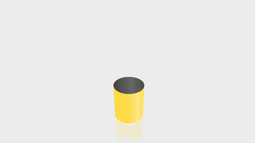 CYLINDRICAL - Chrome Yellow Base + Black Top