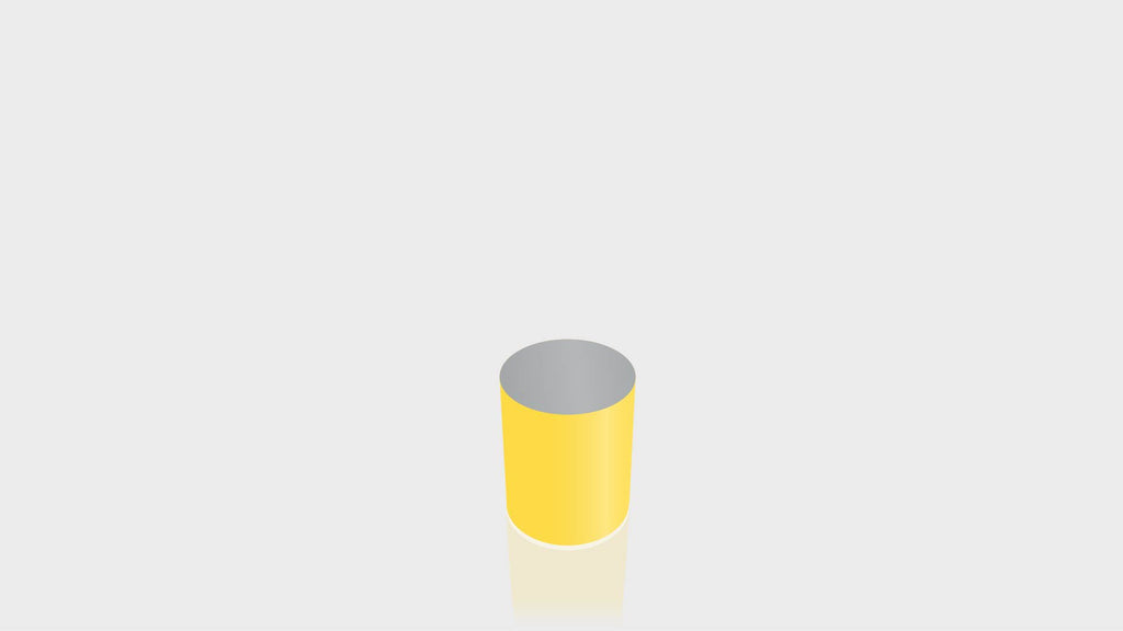 CYLINDRICAL - Chrome Yellow Base + Mouse Grey Top