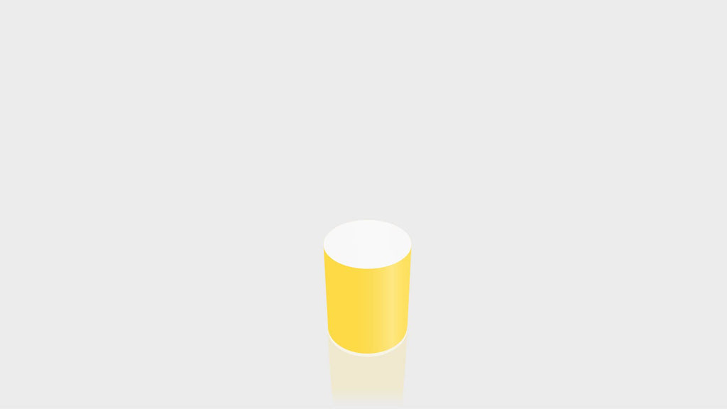 CYLINDRICAL - Chrome Yellow Base + White Top