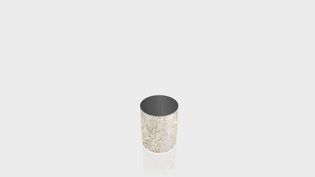 CYLINDRICAL - Concrete Stone Base + Black Top