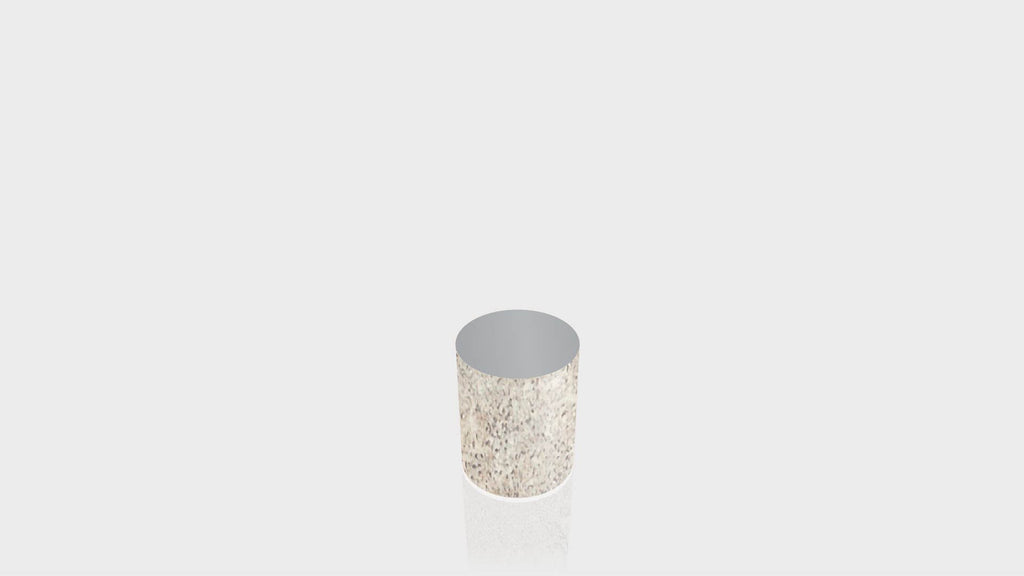 CYLINDRICAL - Concrete Stone Base + Mouse Grey Top