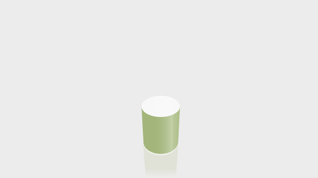 CYLINDRICAL - Leaf Green Base + White Top