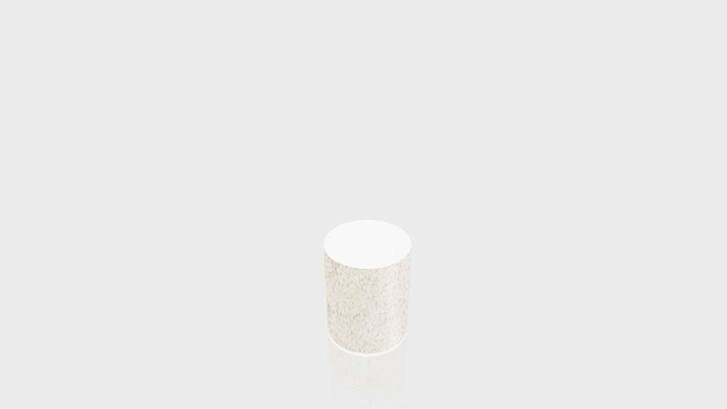 CYLINDRICAL - Lime Stone Base + White Top