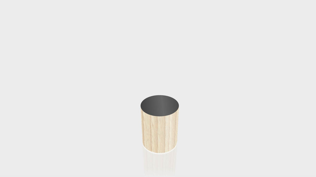 CYLINDRICAL - Natural Ash Base + Black Top