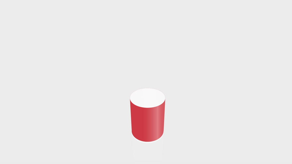 CYLINDRICAL - Spectrum Red Base + White Top