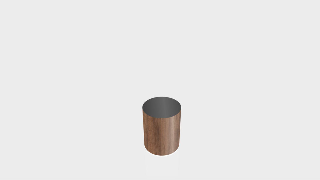 CYLINDRICAL - Thermo Walnut Base + Black Top