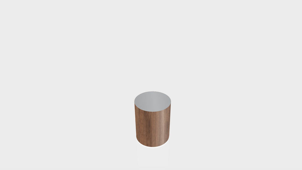 CYLINDRICAL - Thermo Walnut Base + Mouse Grey Top