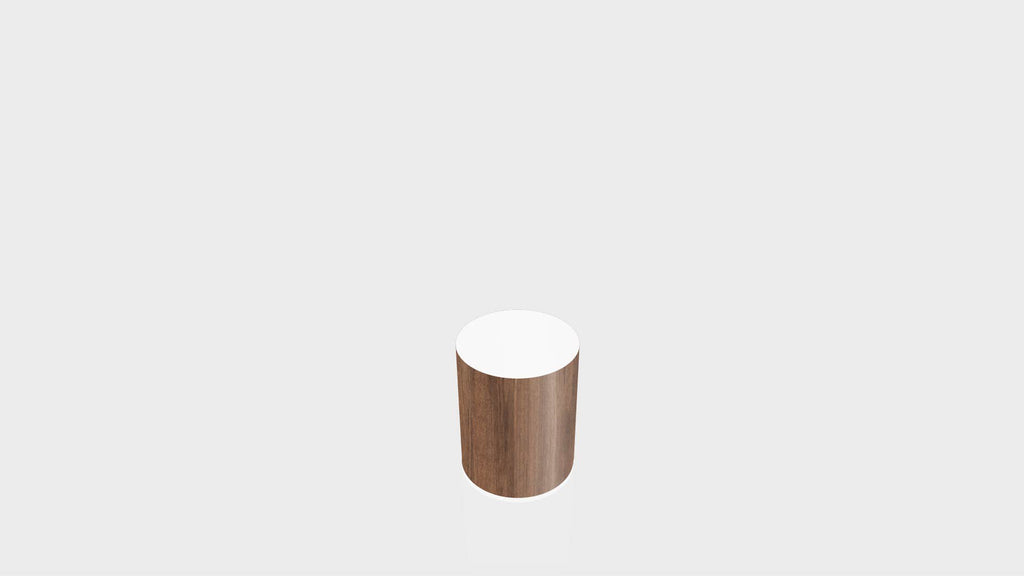 CYLINDRICAL - Thermo Walnut Base + White Top