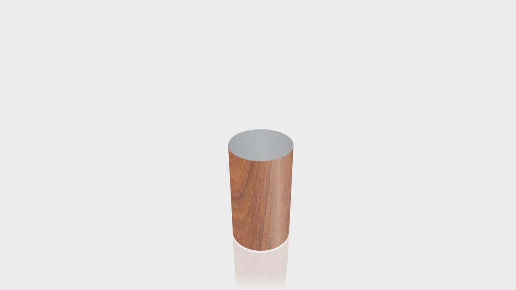 CYLINDRICAL - Blossom Cherrywood Base + Mouse Grey Top