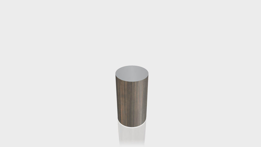 CYLINDRICAL - Bronzed Steel Base + Mouse Grey Top