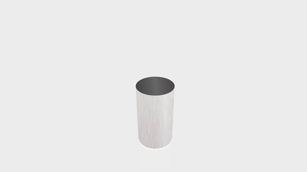 CYLINDRICAL - Brushed Aluminum Base + Black Top