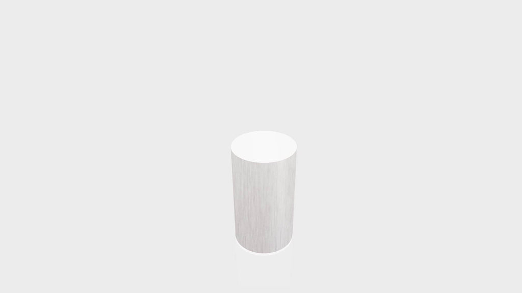 CYLINDRICAL - Brushed Aluminum Base + White Top