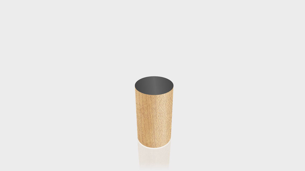 CYLINDRICAL - Butcherblock Maple Base + Black Top