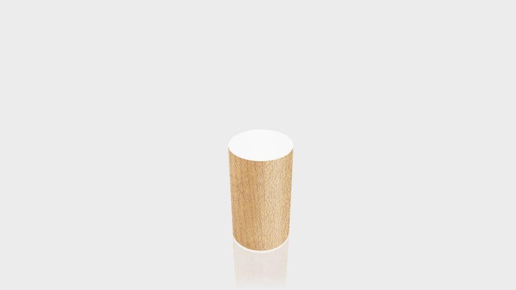 CYLINDRICAL - Butcherblock Maple Base + White Top