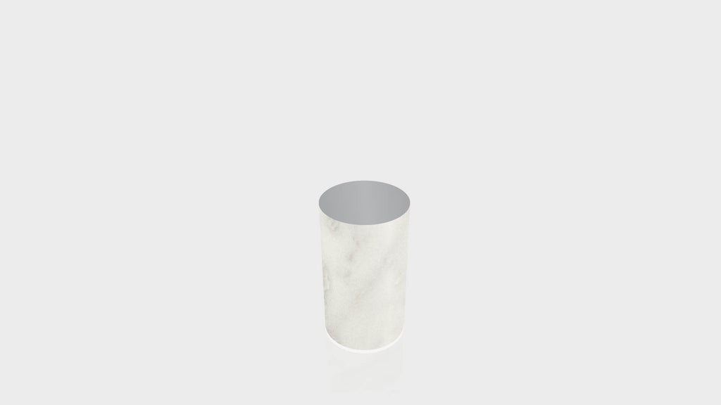 CYLINDRICAL - Carrara Bianco Base + Mouse Grey Top