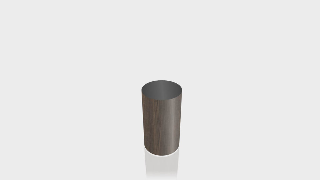 CYLINDRICAL - Cascara Teakwood Base + Black Top