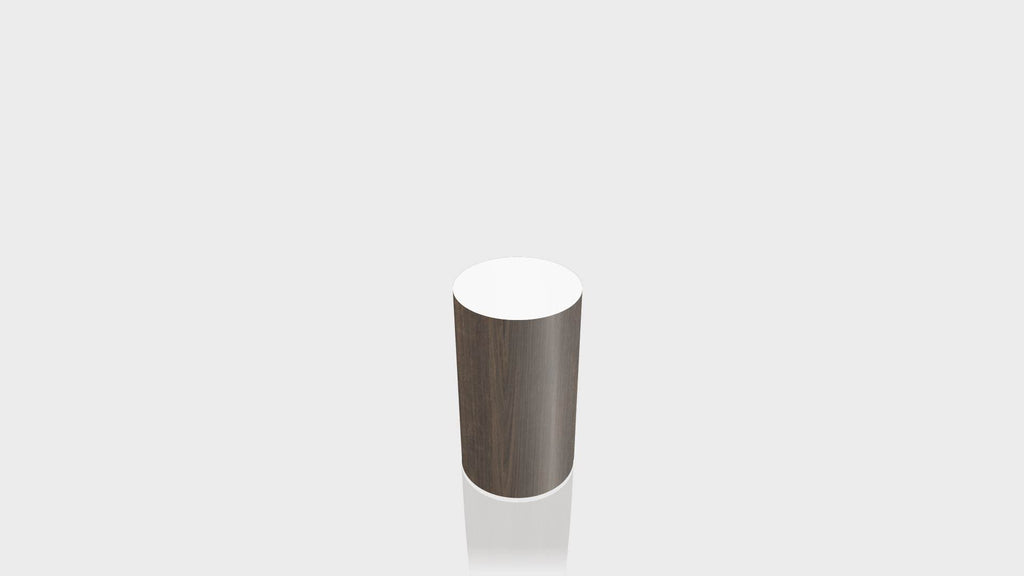 CYLINDRICAL - Cascara Teakwood Base + White Top