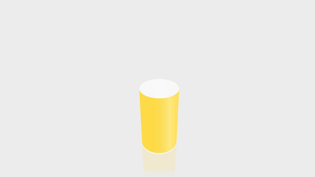 CYLINDRICAL - Chrome Yellow Base + White Top