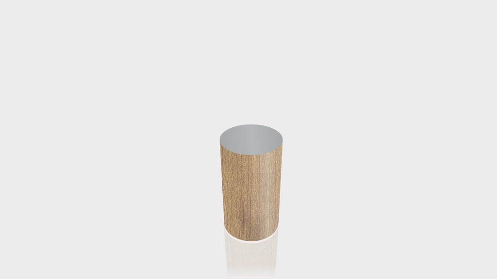 CYLINDRICAL - Cognac Maple Base + Mouse Grey Top