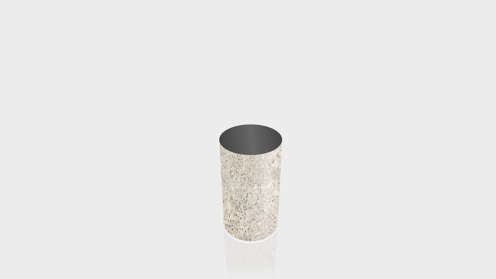 CYLINDRICAL - Concrete Stone Base + Black Top