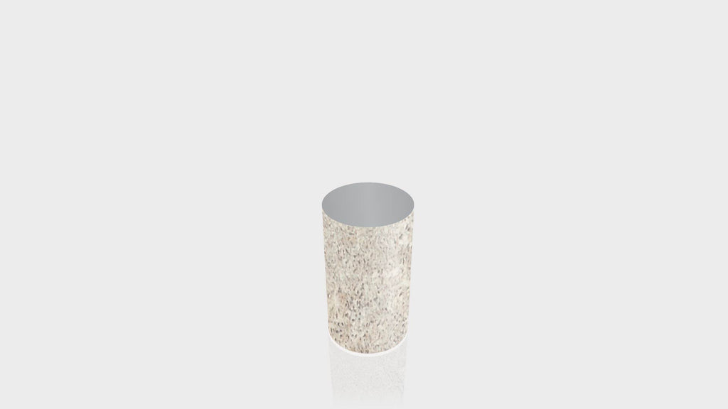 CYLINDRICAL - Concrete Stone Base + Mouse Grey Top