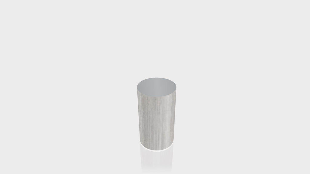 CYLINDRICAL - Fox Teakwood Base + Mouse Grey Top