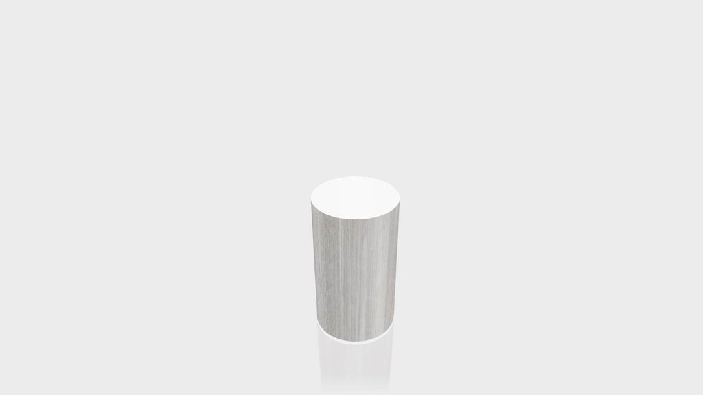 CYLINDRICAL - Fox Teakwood Base + White Top