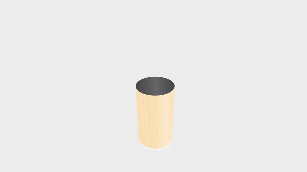 CYLINDRICAL - Hard Rock Maple Base + Black Top