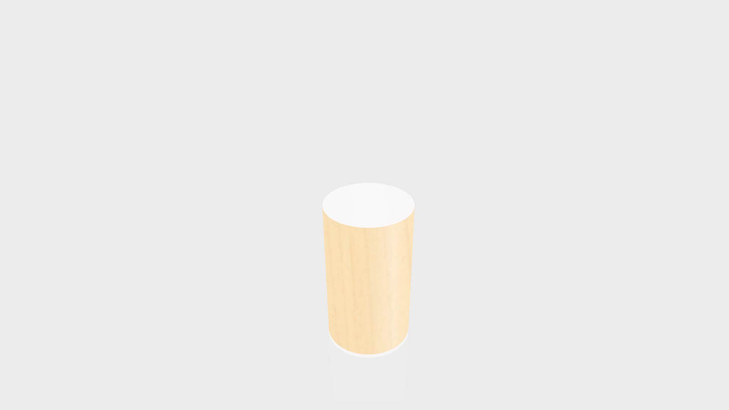 CYLINDRICAL - Hard Rock Maple Base + White Top